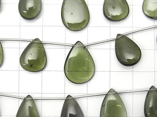 1strand $247.99High Quality Moldavite AAA Pear shape (Smooth)  1strand (9pcs )