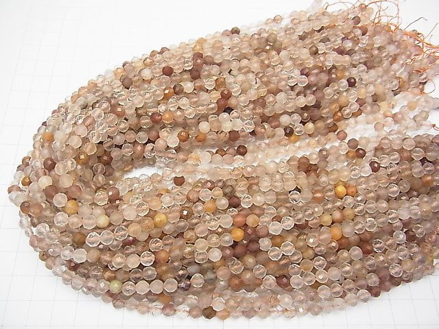 [Video]High Quality! Copper Rutilated Quartz AA Faceted Round 5mm 1strand beads (aprx.15inch/37cm)