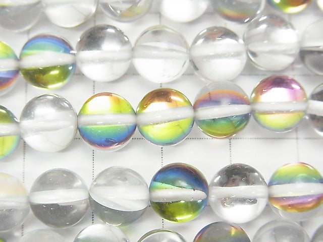 [Video]Rainbow Luna Flash Round 8mm 1strand beads (aprx.15inch/36cm)