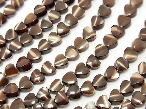 1strand $8.79! Mother of Pearl MOP Brown Vertical Hole Heart Shape 4x4x3mm 1strand (aprx.15inch / 37cm)