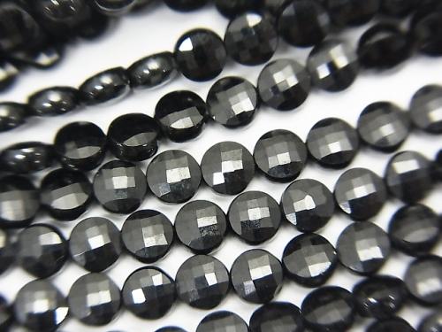 High Quality! 1strand $6.79! Black Spinel AAA Faceted Coin 4x4x2mm 1strand (aprx.15inch / 37cm)