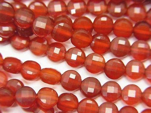 High Quality! 1strand $5.79! Red Agate AAA Faceted Coin 4x4x2mm 1strand (aprx.15inch / 37cm)