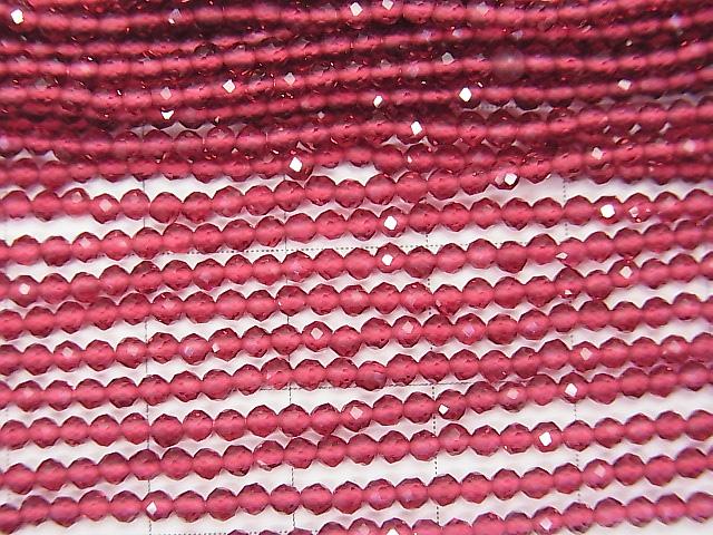 High Quality! 1strand $1.79! Glass Beads Faceted Round 2mm Pink 1strand (aprx.15inch / 36cm)