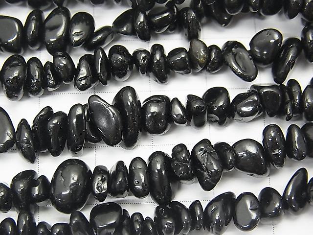 1strand $3.79! Black Spinel Chips (Small Nugget) 1strand (aprx.15inch / 37cm)