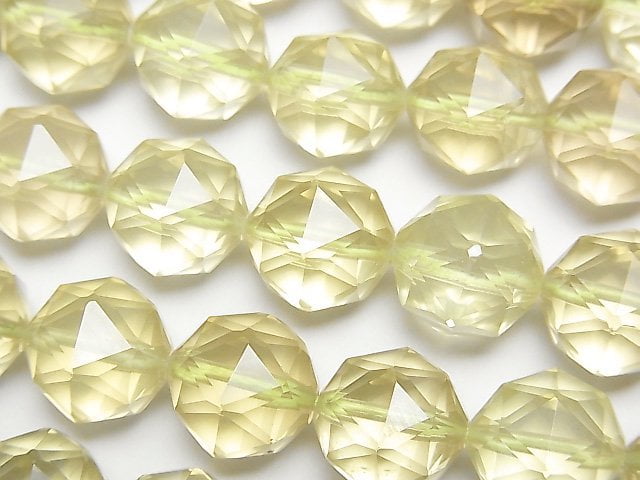 High Quality! Lemon Quartz AAA- Star Faceted Round 12mm half or 1strand beads (aprx.15inch / 37cm)