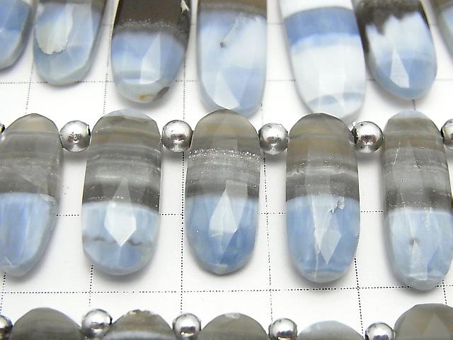 1strand $39.99 Stripe Blue Opal AA ++ Faceted Oval 1strand (aprx.7inch / 18cm)