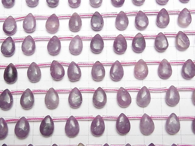 [Video] Lepidolite AA++ Pear shape (Smooth) 12x8x5mm half or 1strand beads (aprx.15inch / 37cm)
