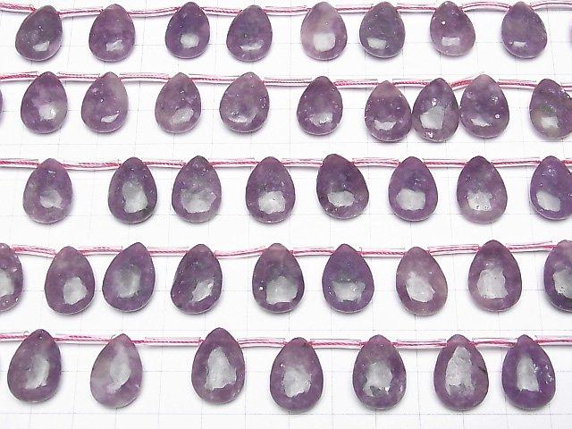 [Video] Lepidolite AA++ Pear shape (Smooth) 18x13x5mm half or 1strand beads (aprx.14inch / 35cm)