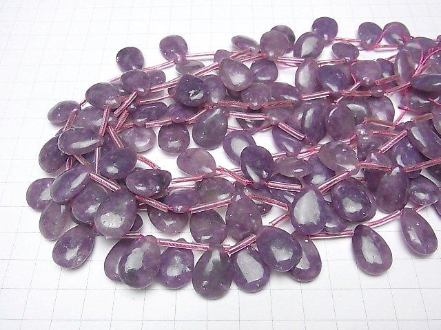 [Video] Lepidolite AA++ Pear shape (Smooth) 18x13x5mm half or 1strand beads (aprx.14inch / 35cm)