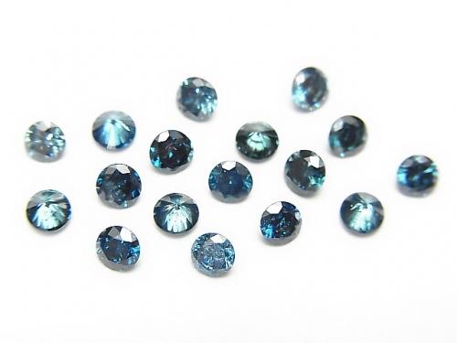 Blue Diamond Brilliant Cut 3x3mm 1pc