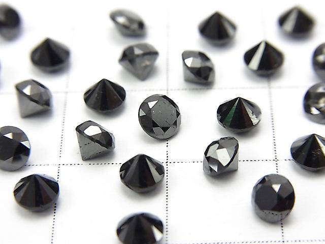 Black Diamond AAA Round Faceted 4x4mm 1pc $34.99!