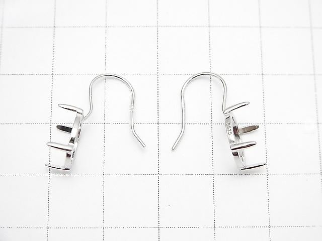 [Video] Silver925 Earwire Frame Round 10x10mm Rhodium Plated 1pair $6.79!