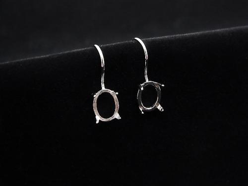 [Video] Silver925 Earwire Empty Frame Oval 8x6mm Rhodium Plated 1pair $6.79!