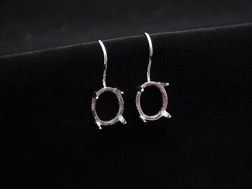 [Video] Silver925 Earwire Frame (Prong Setting) Oval 10x8mm Rhodium Plated 1pair $6.79!
