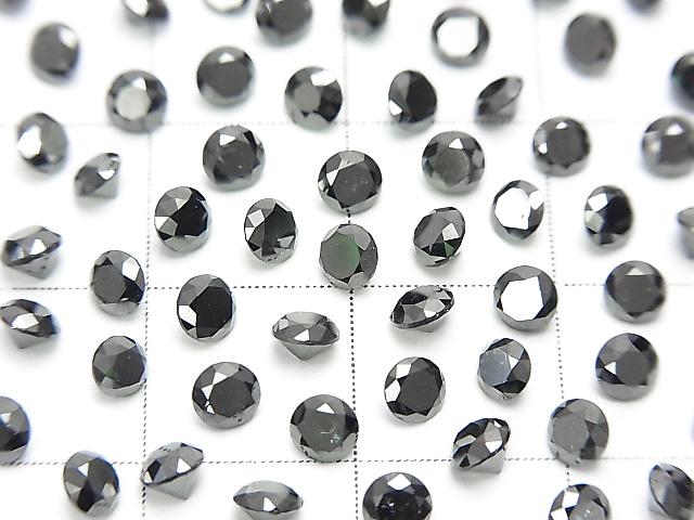 [Video] Black Diamond AAA Round Faceted 3x3mm 1pc