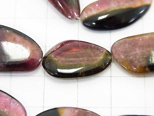 [Video] [One of a kind] Watermelon Tourmaline AA++ Flat Nugget Size Gradation Necklace NO.3