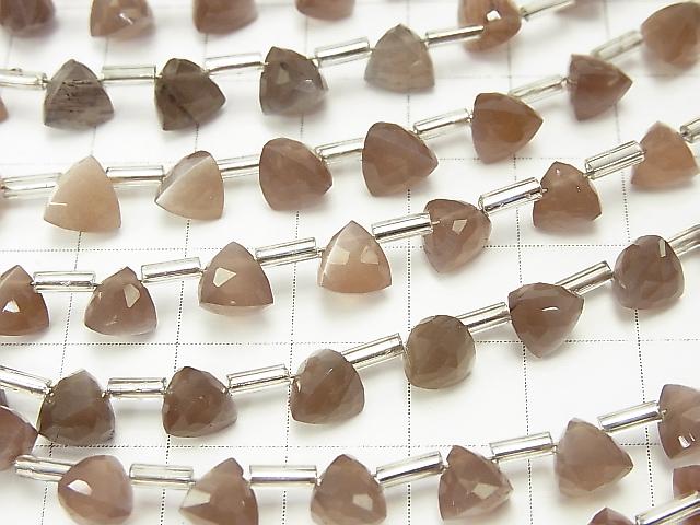 1strand $13.99! High Quality Brown Moon Stone AAA- Solid Triangle Cut 6x6x6mm 1strand (18pcs)