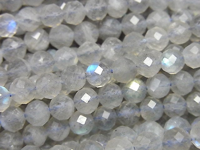 [Video]High Quality! Labradorite AAA- 64Faceted Round 6mm half or 1strand beads (aprx.15inch/38cm)