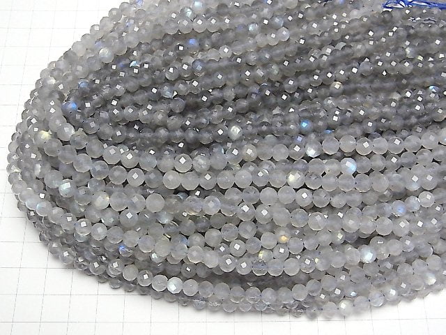 [Video]High Quality! Labradorite AAA- 64Faceted Round 6mm half or 1strand beads (aprx.15inch/38cm)
