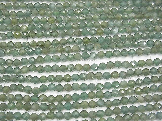 High Quality! 1strand $7.79! Green Apatite AA + Faceted Round 4mm 1strand (aprx.15inch / 36cm)