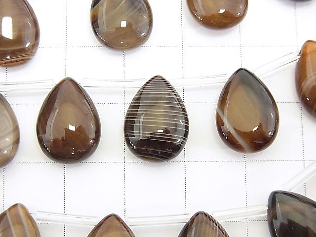 1strand $13.99! Brown Stripe Agate AAA Pear shape (Smooth) 14x10mm 1strand (aprx.15inch / 36cm)