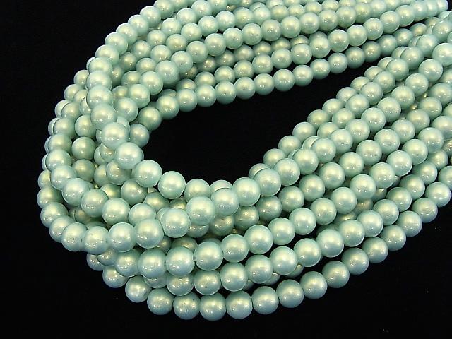 1strand $2.79! Glass Beads Round 8mm [Light Blue Green] 1strand (aprx.14inch / 34cm)