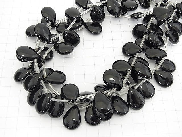 Onyx  Pear shape (Smooth) 20x15x7mm half or 1strand beads (aprx.14inch/35cm)