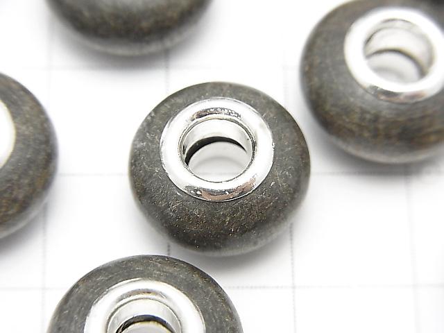 Gray Wood Roundel 14mm [5mm Hole] 5pcs $2.79!
