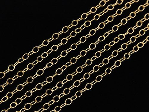 14KGF Oval Chain 3x2.5mm 10cm