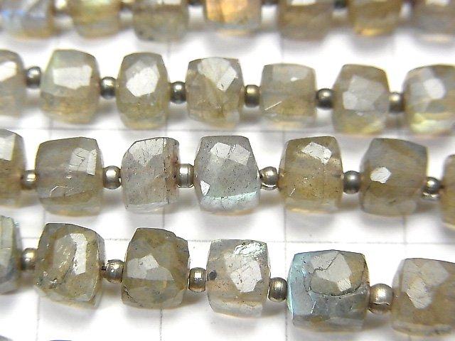 [Video] Labradorite AA Cube Shape 1strand beads (aprx.12inch / 29cm)