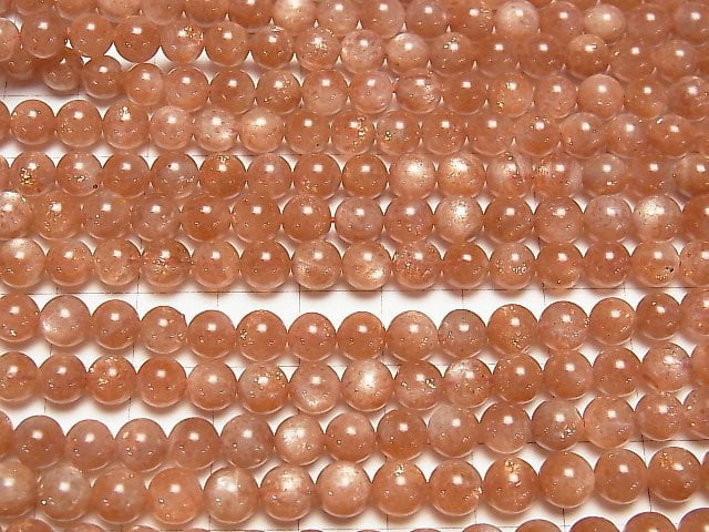 [Video] Sunstone AA+ Round 6mm half or 1strand beads (aprx.15inch/38cm)