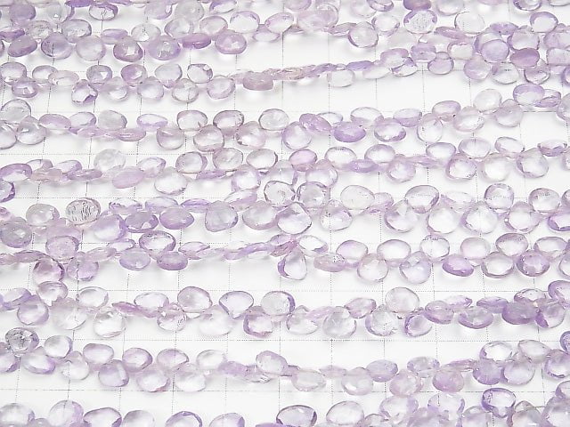 [Video] High Quality Pink Amethyst AA++ Chestnut Faceted Briolette 1strand beads (aprx.9inch / 22cm)