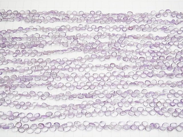 [Video] High Quality Pink Amethyst AA++ Chestnut Faceted Briolette 1strand beads (aprx.9inch / 22cm)