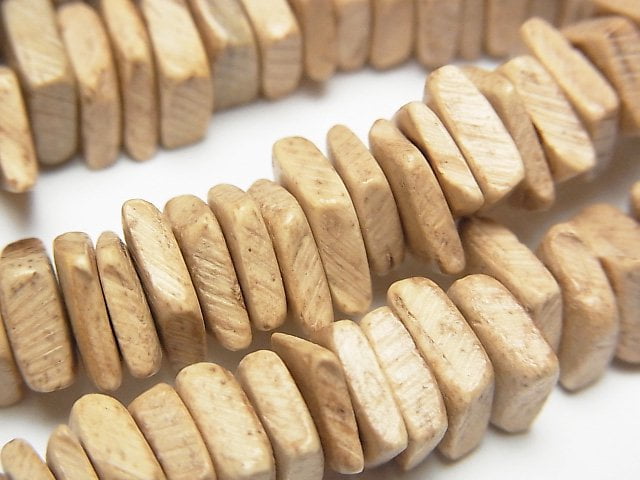 Coconut Square -Rectangle Roundel Natural color 1strand beads (aprx.15inch/37cm)