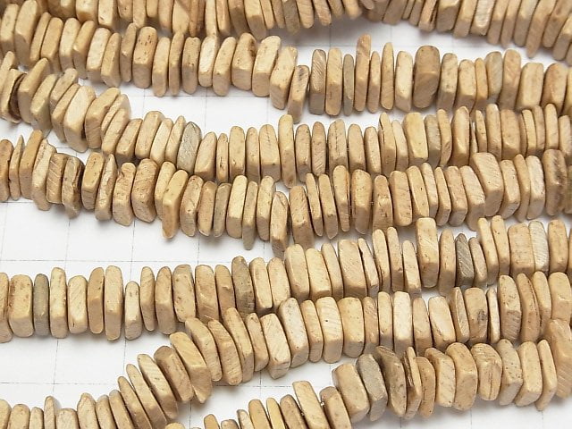 Coconut Square -Rectangle Roundel Natural color 1strand beads (aprx.15inch/37cm)