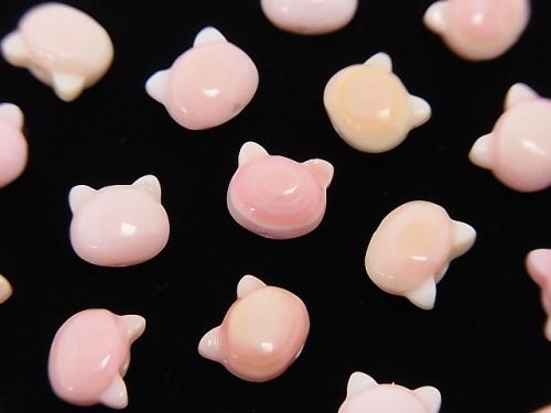 Queen Conch Shell AAA Cat Motif 7x6mm [Drilled Hole] 1pc $2.19!