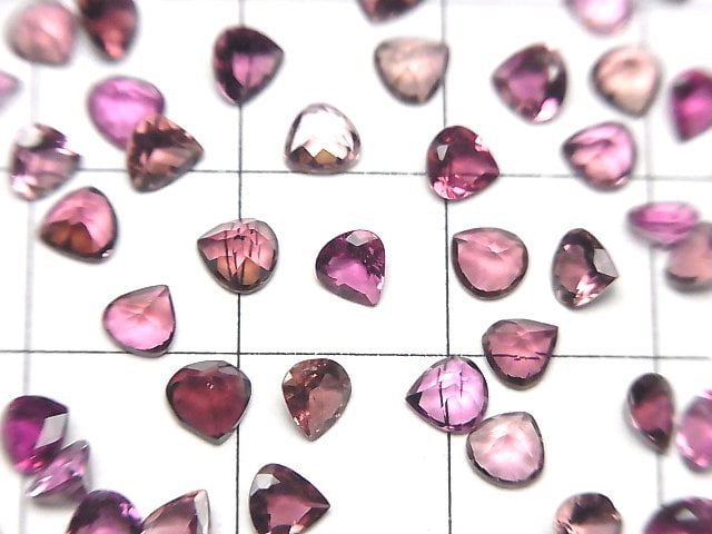 [Video]High Quality Pink Tourmaline AAA Loose stone Chestnut Faceted 4x4mm 5pcs