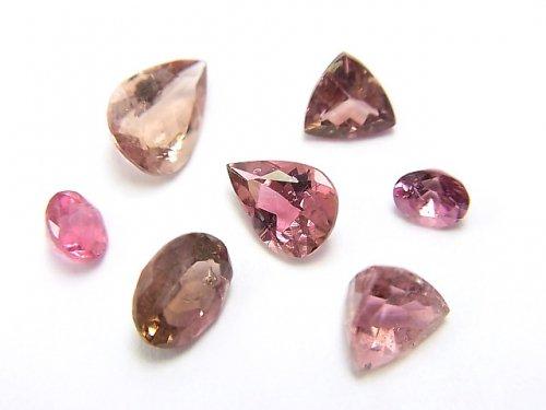[Video] [One of a kind] High Quality Pink Tourmaline AAA Undrilled Faceted 7pcs Set NO.59