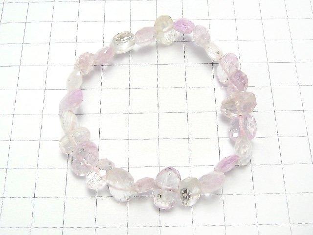[Video] [One of a kind] High Quality Afghanistan Kunzite AAA Faceted Nugget Bracelet NO.6