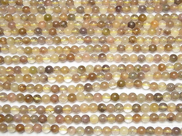 [Video] Multicolor Rutilated Quartz AA+ Round 6mm 1strand beads (aprx.15inch / 38cm)