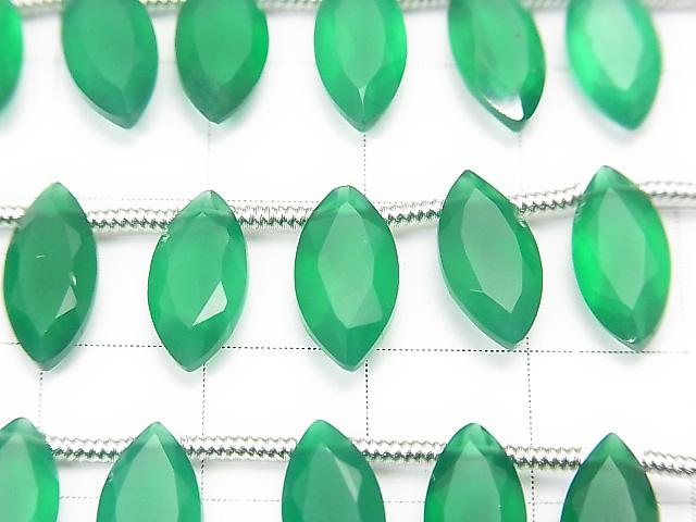1strand $16.99! High Quality Green Onyx AAA Marquise Faceted 12x6mm 1strand (aprx.5inch / 13cm)