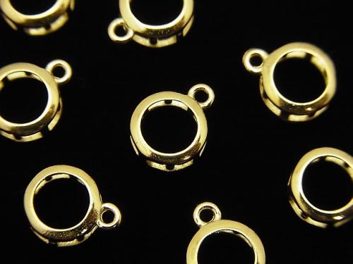 Silver925 Charm, Pendant Frame (Bezel) for Round Faceted 6mm 18KGP 1pc $3.19!