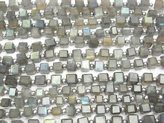 1strand $19.99High Quality Labradorite AA++ Cube Shape  1strand (aprx.7inch/18cm)
