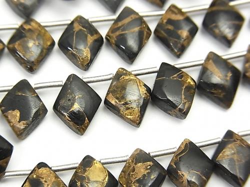 Copper Obsidian AAA Diamond 10x8mm half or 1strand (22pcs )