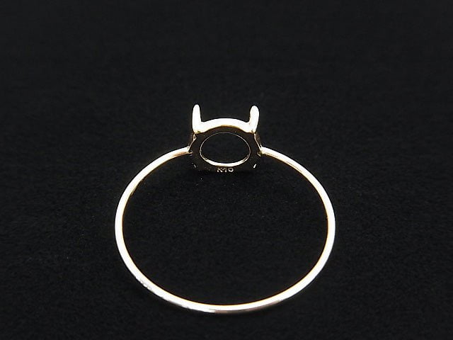 [Video] [Japan] [K10 Yellow Gold] Ring Empty Frame (Claw Clasp) Round Cabochon for 6mm 1pc