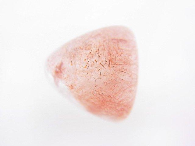 [Video] [One of a kind] Natural Strawberry Quartz AAA Triangle  Cabochon  1pc  NO.17
