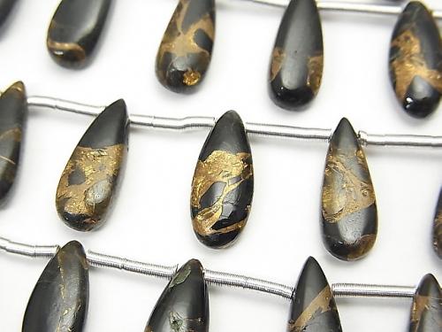 1strand $24.99! Copper Obsidian AAA Pear shape (Smooth) 15x6mm 1strand (9pcs )