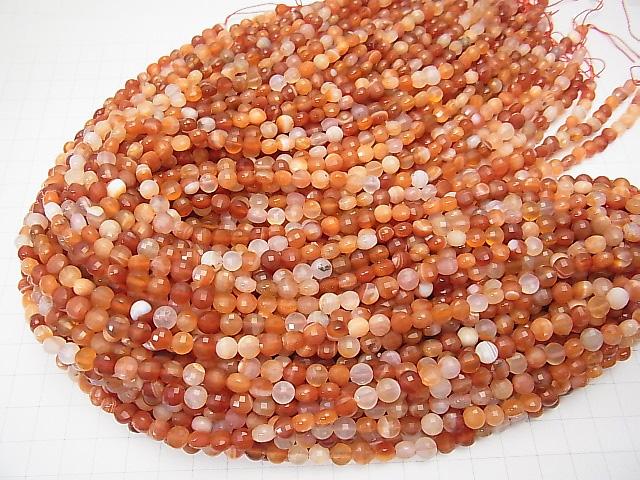 High Quality!  1strand $7.79! Carnelian ,Sardonyx AAA- Faceted Coin 6x6x4mm 1strand beads (aprx.15inch/37cm)
