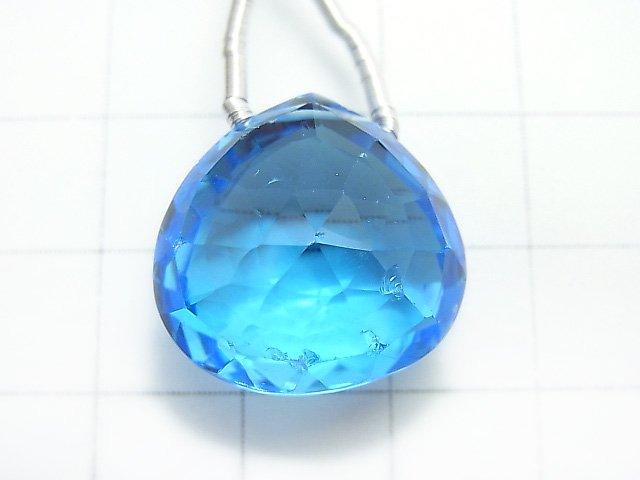 Sale! [Video] [One of a kind] High Quality Swiss Blue Topaz AAAA Chestnut Faceted Briolette 1pc NO.67