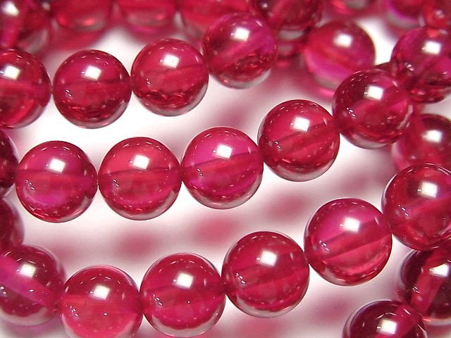 [Video] Synthetic Ruby AAA Round 8mm Bracelet